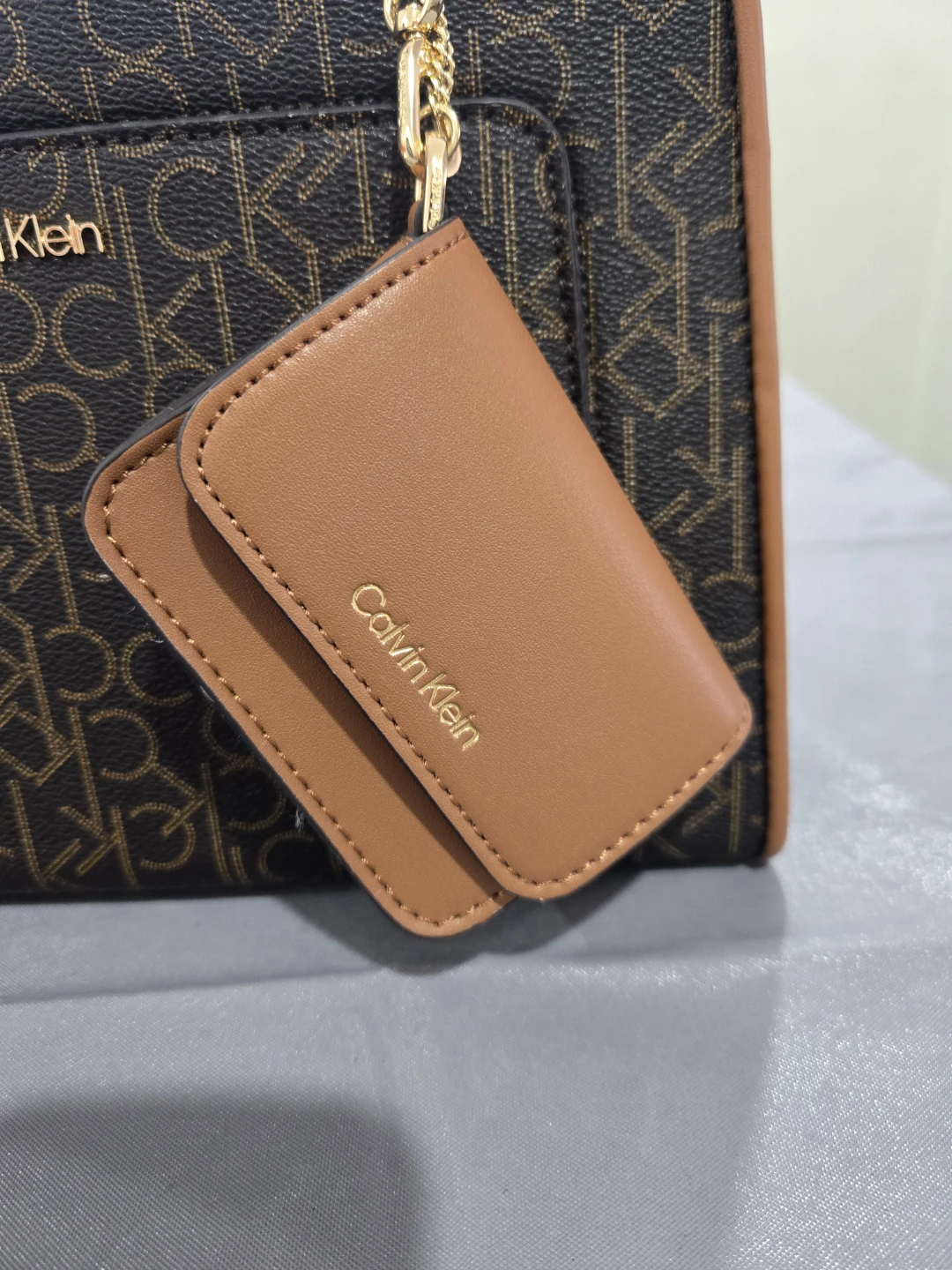 Calvin Klein Monogrammed Tote Bag with Pouch - photo 2