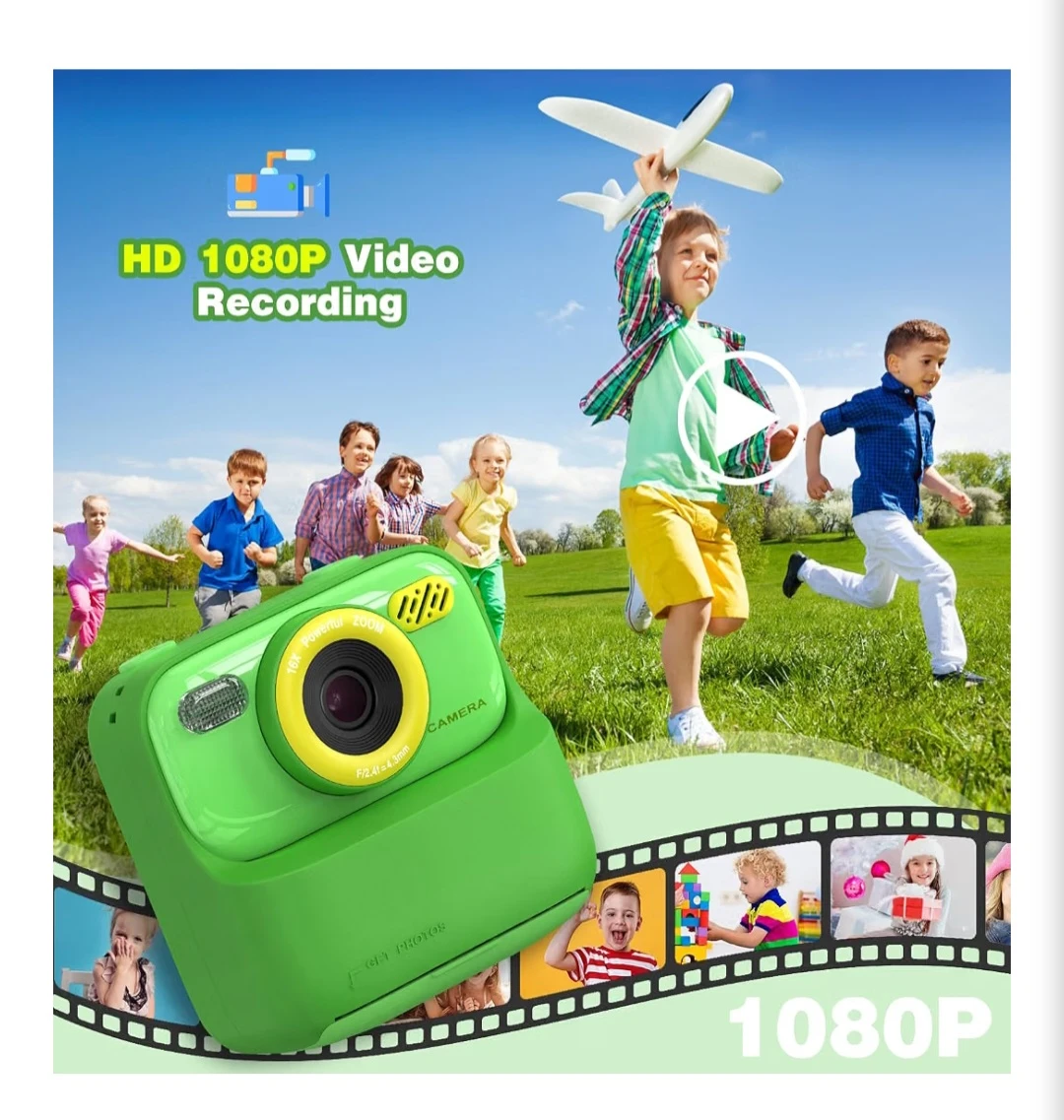 Kids Instant Print Camera - Green - photo 3