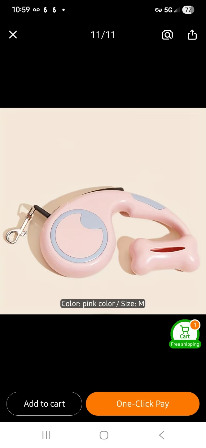 NEW Retractable Dog Leash with Waste Bag Dispenser - photo 2