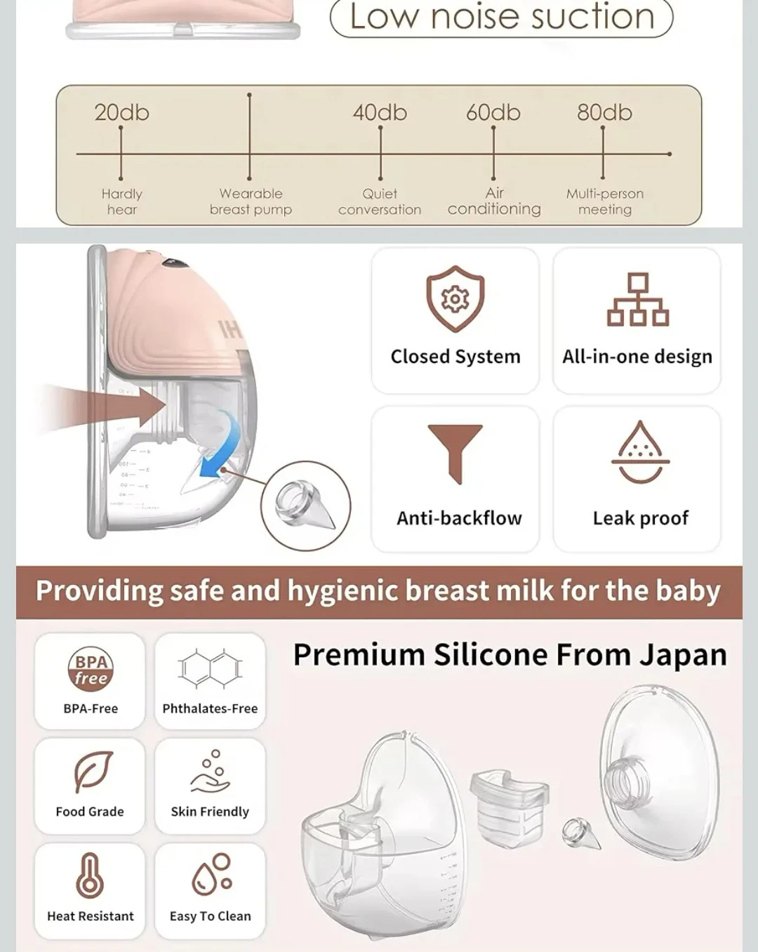 Wearable Electric Breast Pump S21 - photo 3