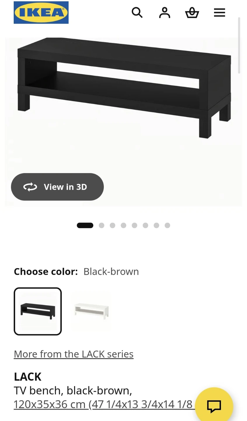 IKEA LACK TV Bench Black-Brown