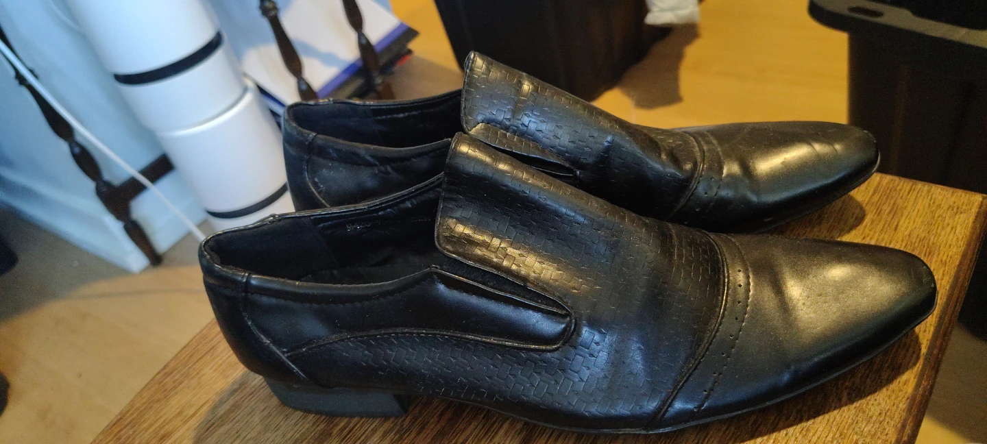 Grey Stone Black Slip-On Dress Shoes - photo 3