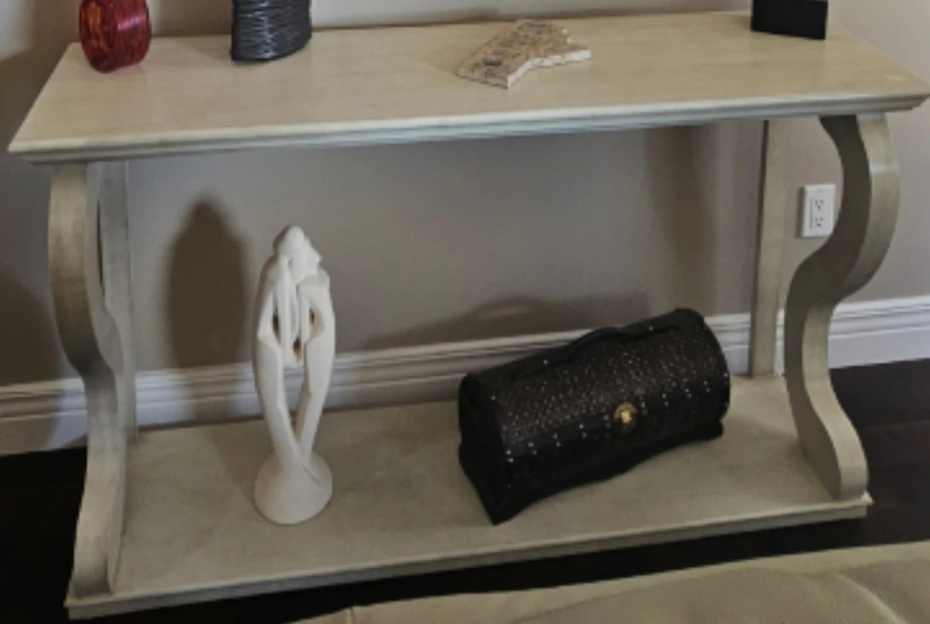 Elegant White Wood Console Table / Entryway Table