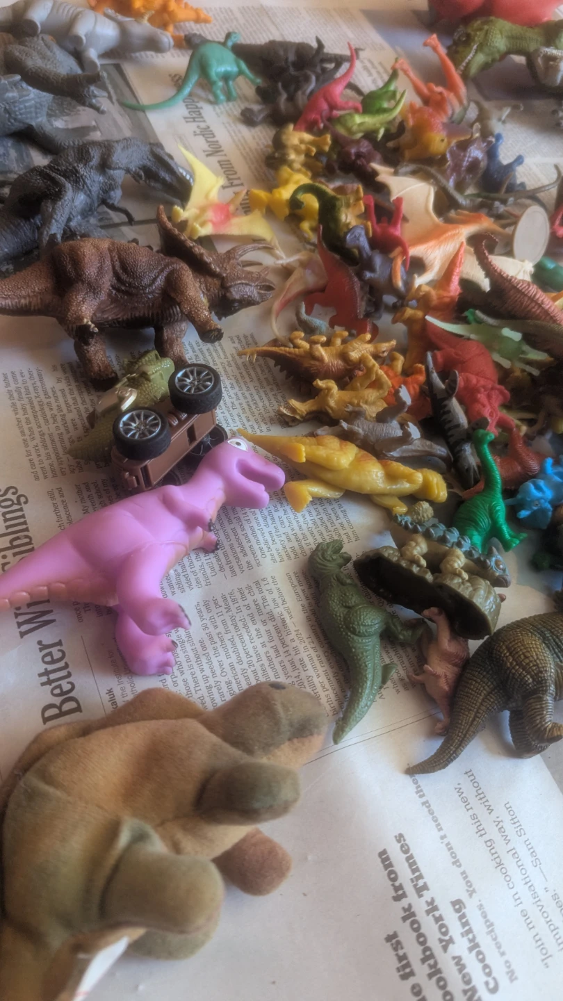 Dinosaur mixed lot 75+ plastic figures toys manipulative - photo 4