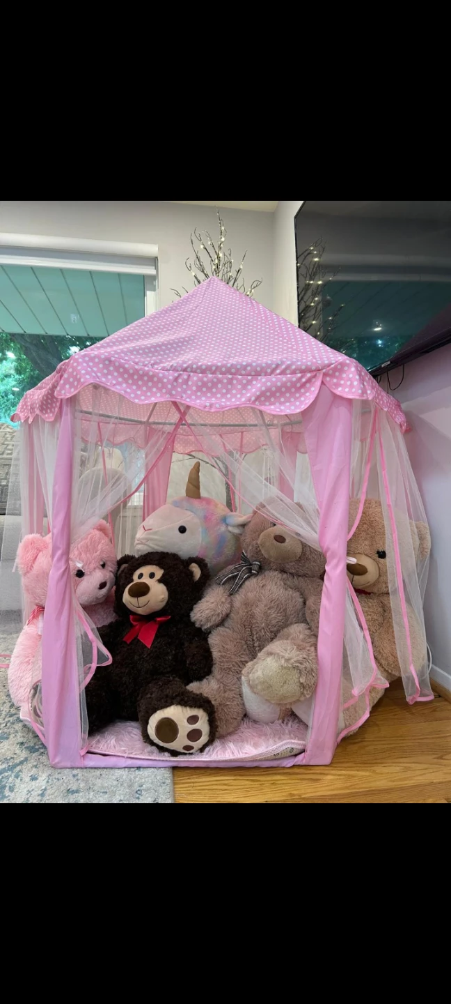 Stuffed Toys with A Pink Play House