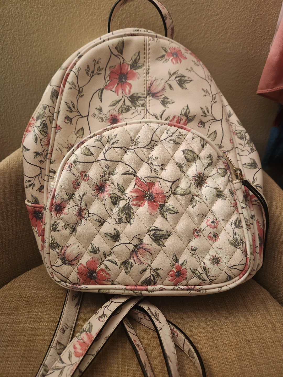 Floral Print Mini Backpack