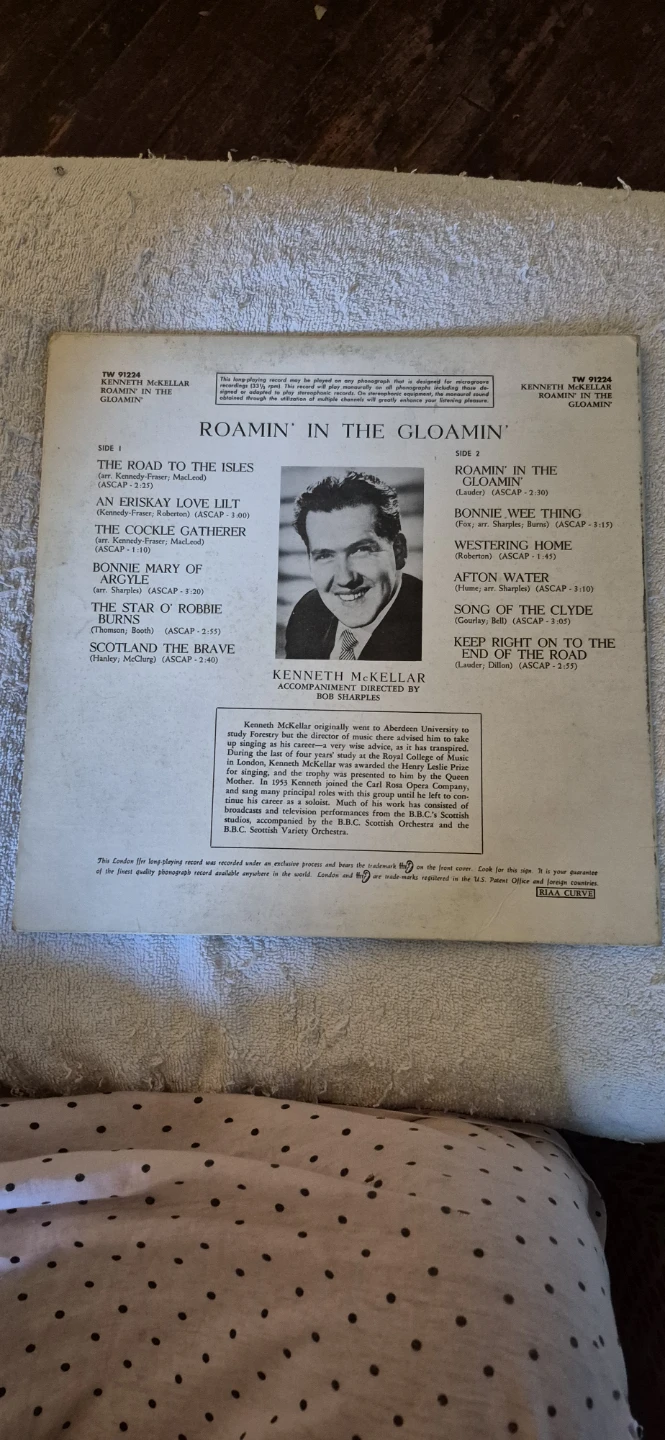 Kenneth McKellar Roamin' In The Gloamin' Vinyl Record - photo 2