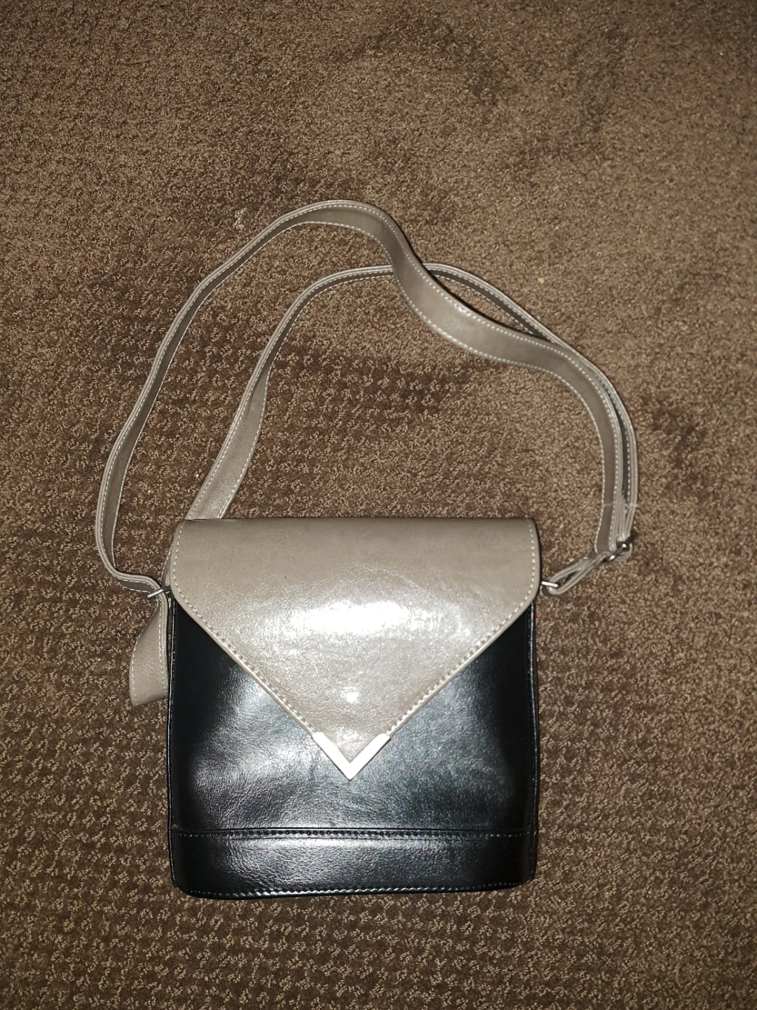Two-Tone Shoulder Bag
