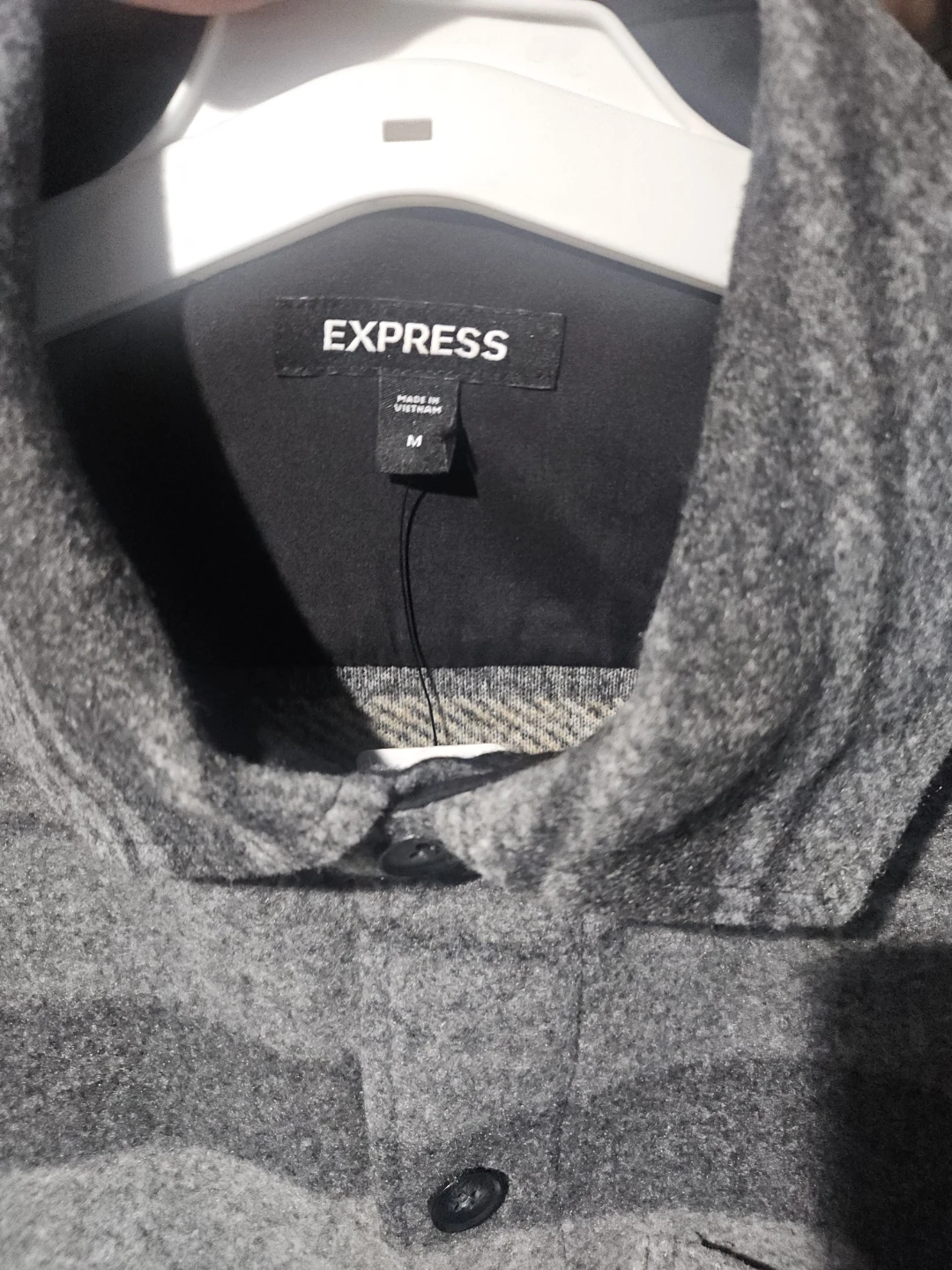 Express Striped Button-Up Shirt Jacket - photo 5