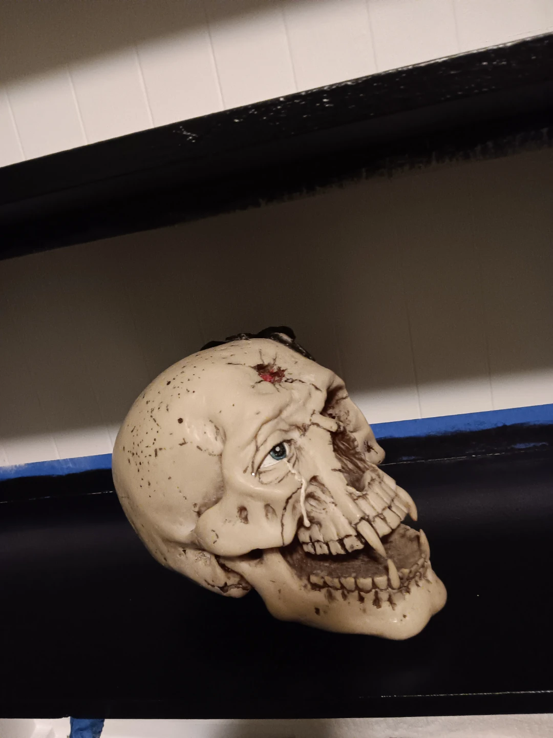 Scary Skull Decoration with Spiders and Scorpion