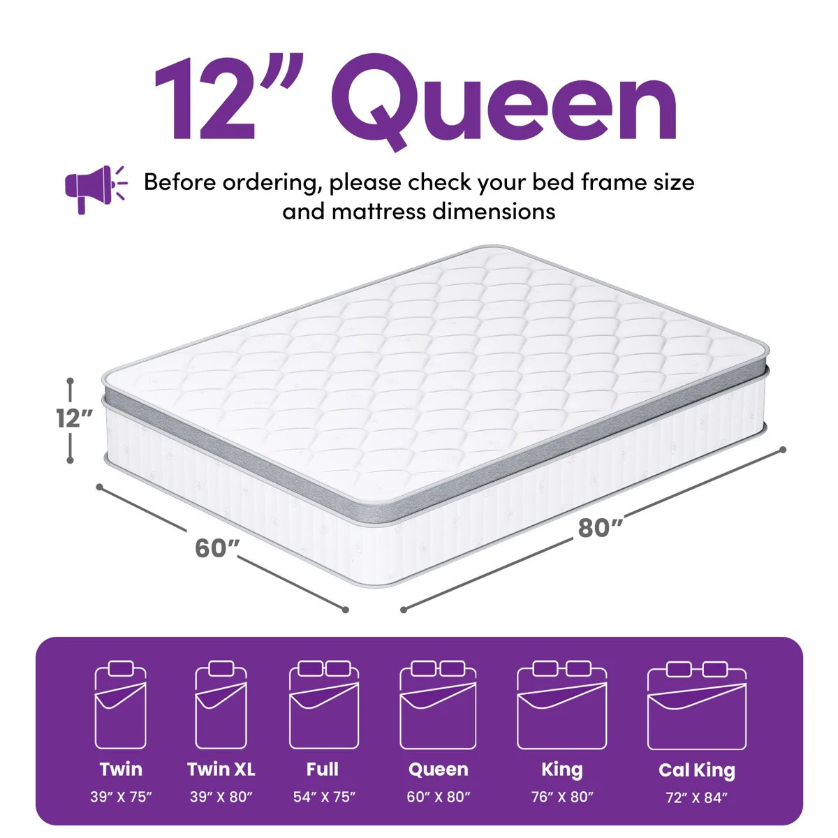 Wayfair Sleep 12" Plush Hybrid Queen Mattress - photo 3