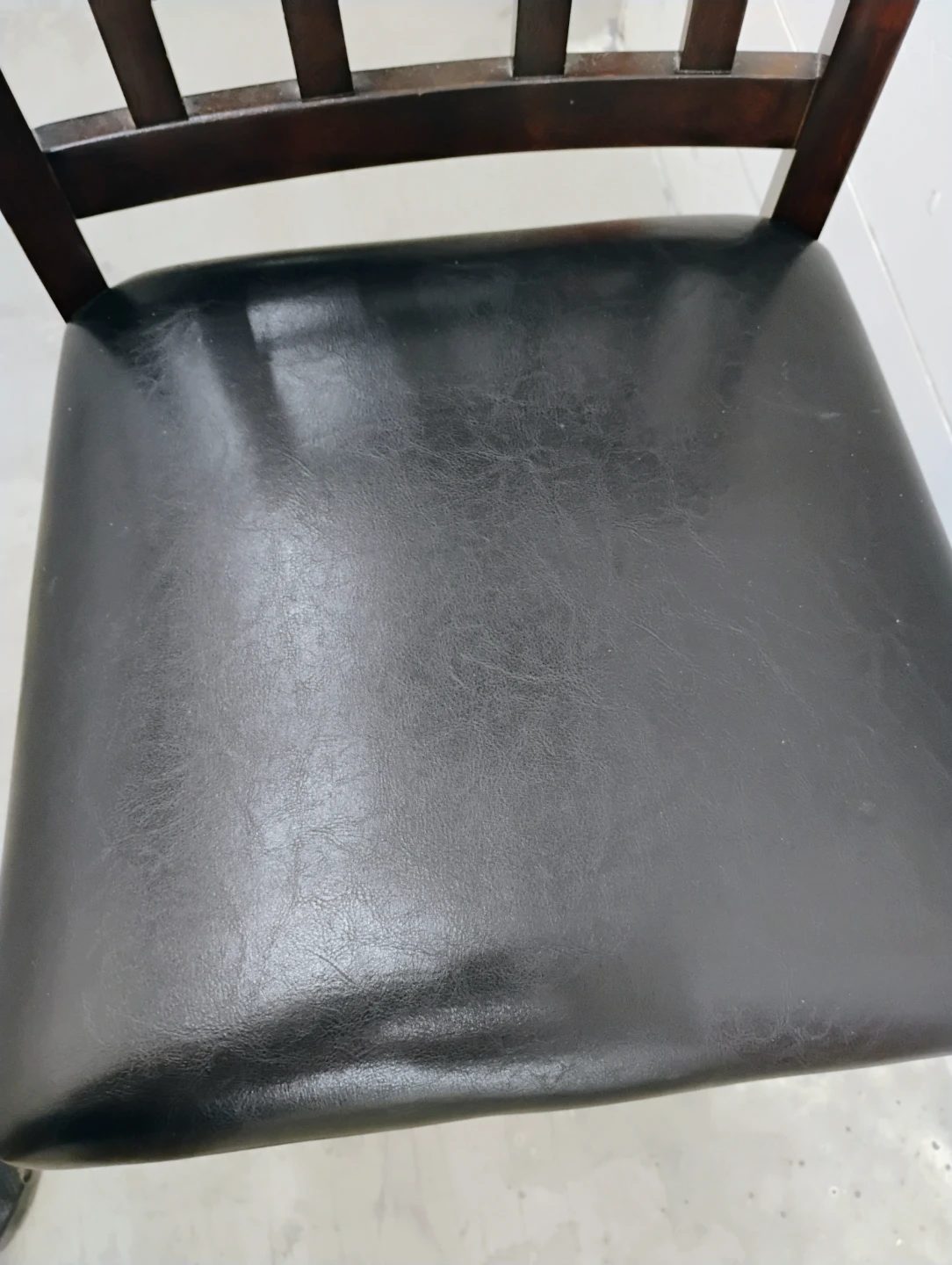 Wood Counter Height Stool with Black Seat - photo 5