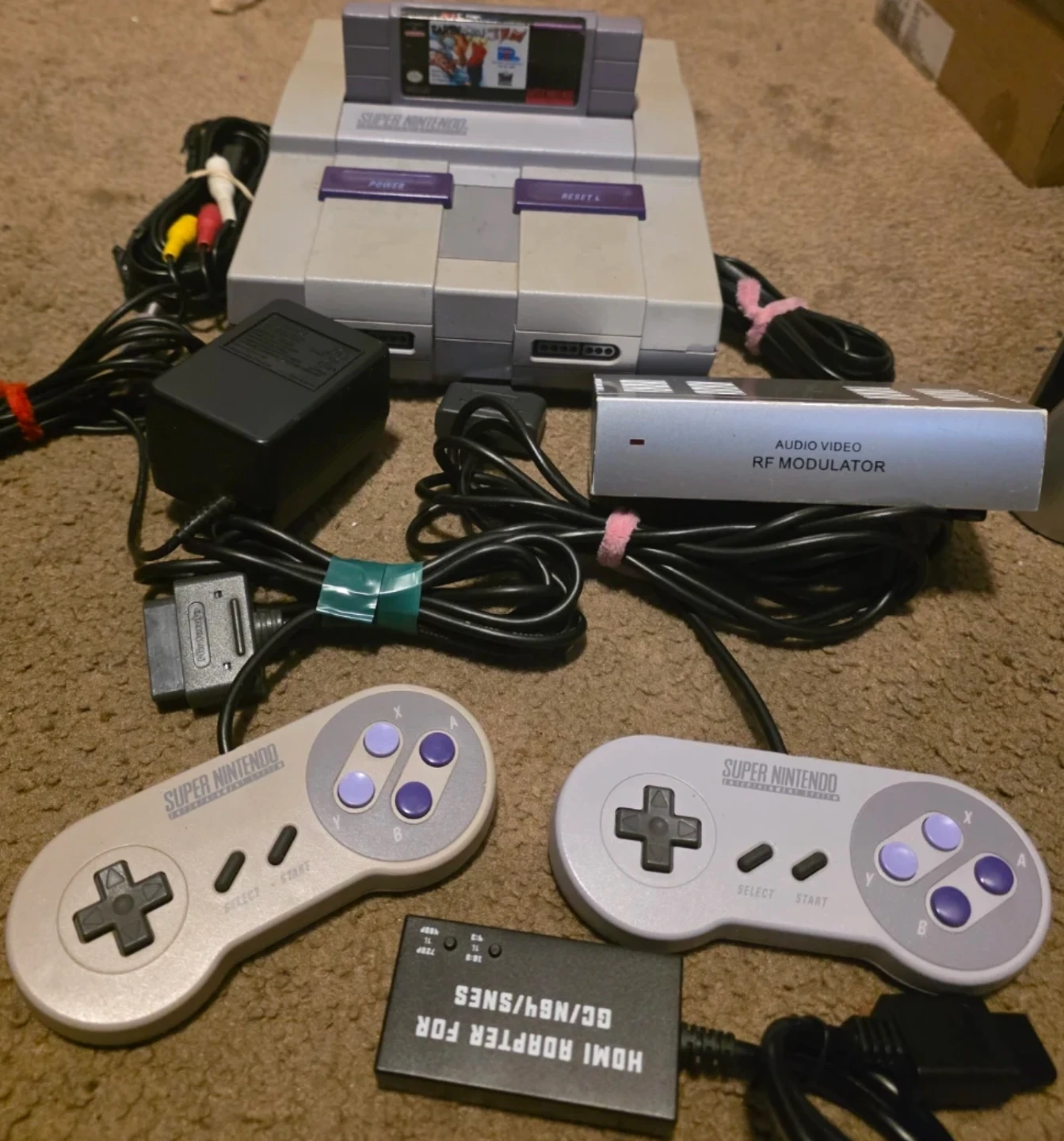Super Nintendo SNES Bundle with Earthworm Jim