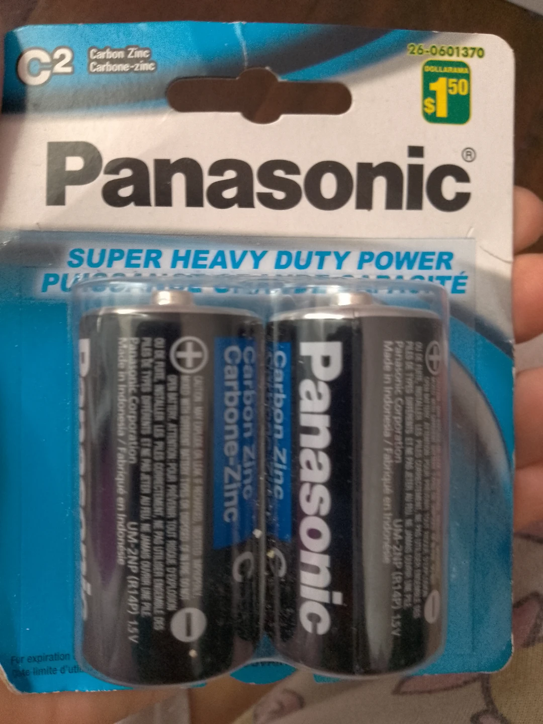 Panasonic Super Heavy Duty C Batteries 2 Pack