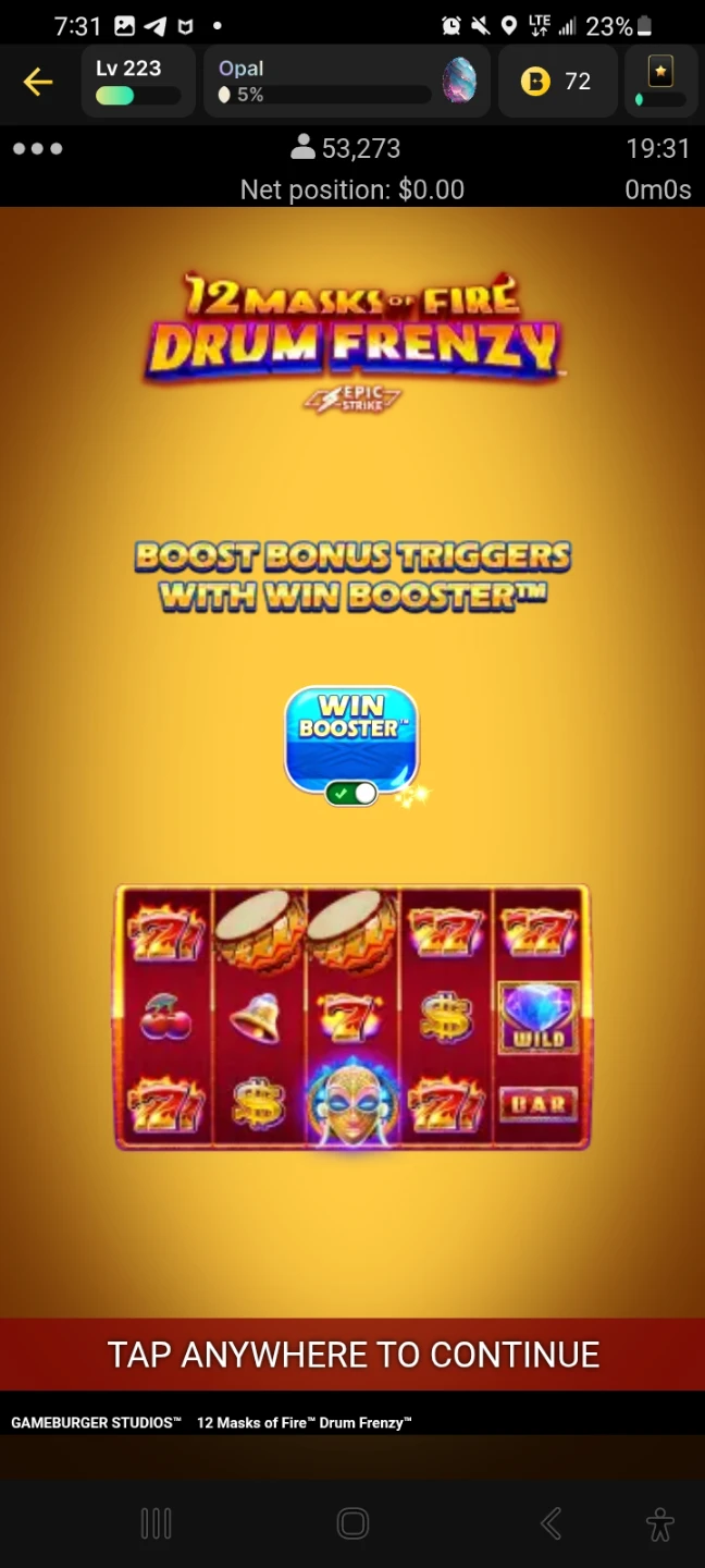 12 Masks of Fire Drum Frenzy Epic Strike Slot Game - photo 3