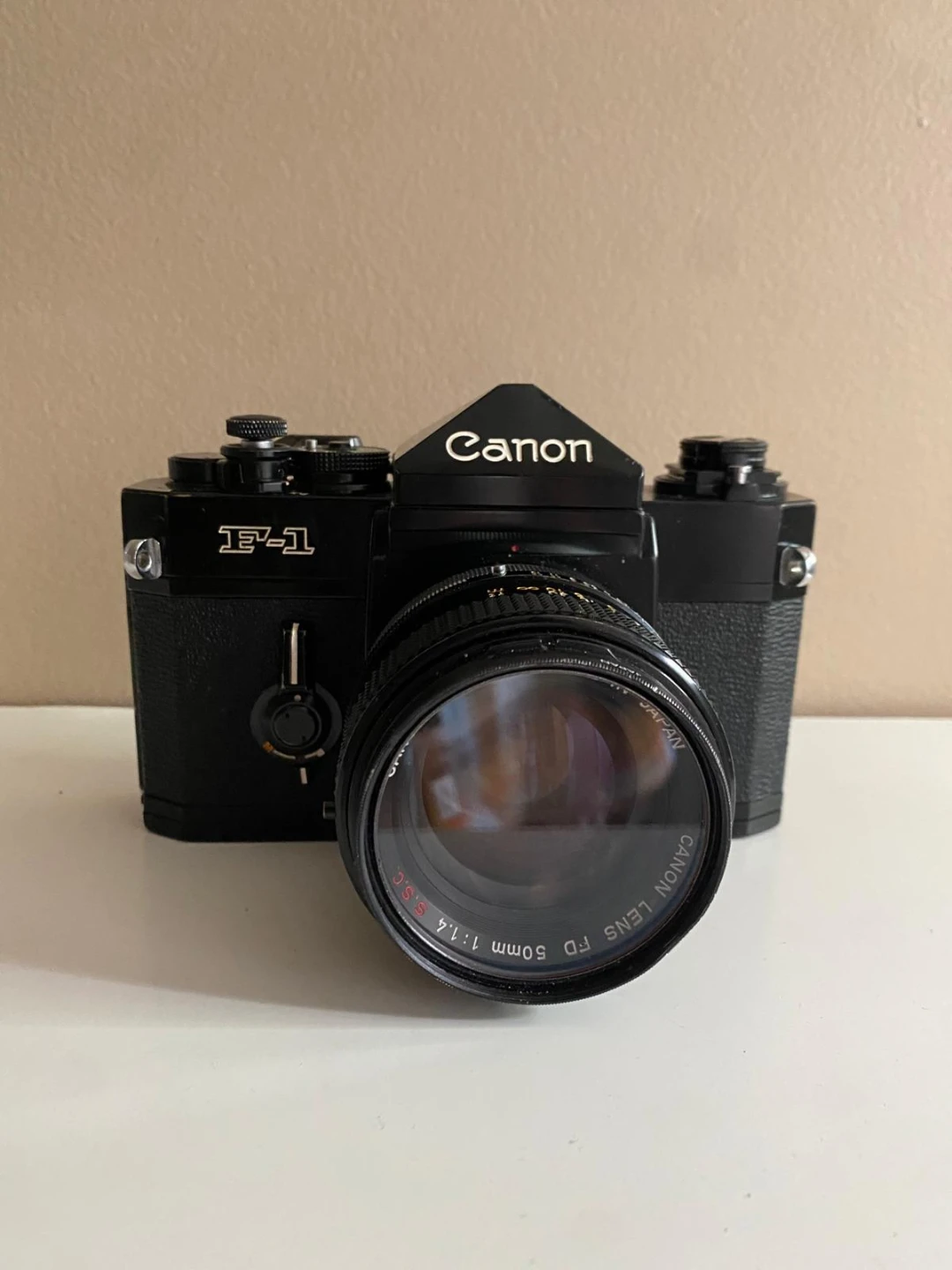 Canon F-1 35mm SLR Film Camera with Canon FD 50mm f/1.4 Lens