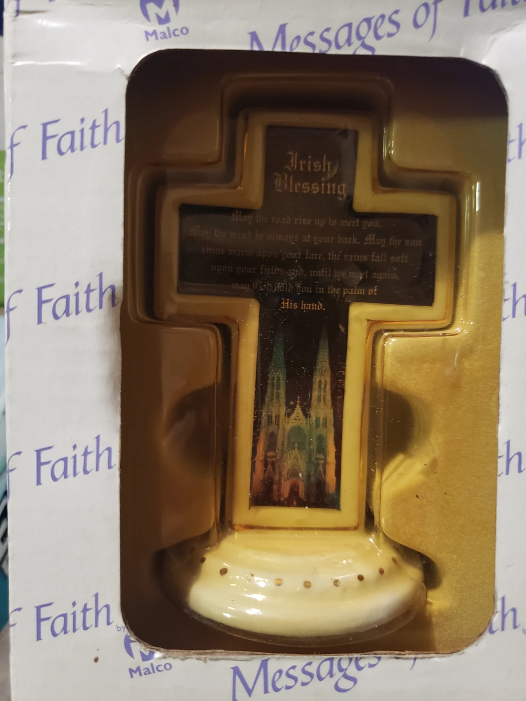 Irish Blessing Cross Figurine