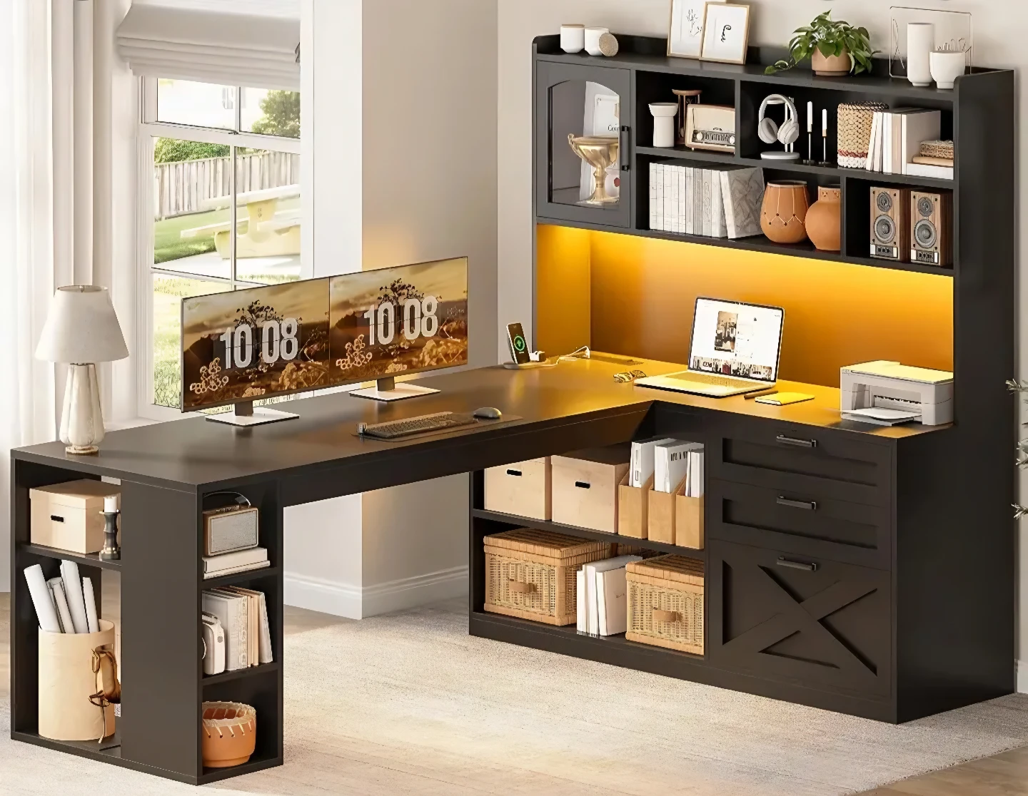 Black L Shaped Desk