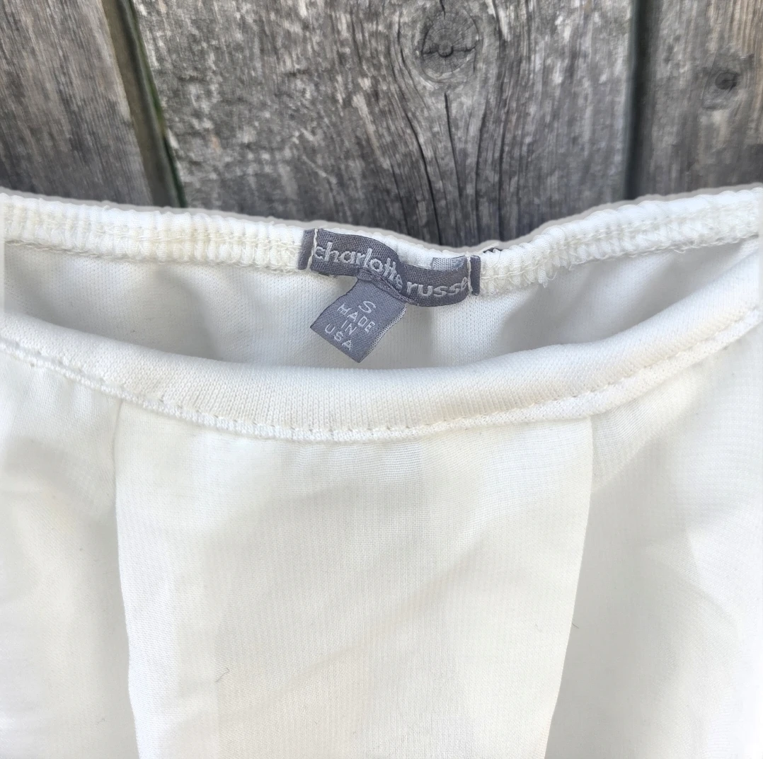 Charlotte Russe White Bodysuit - Size S - photo 4