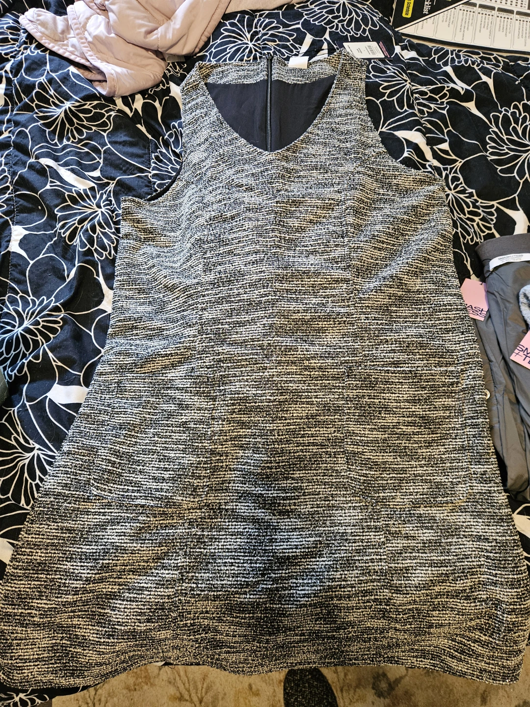 Smash + Tess Chloe Mini Dress Black Speckled Size L