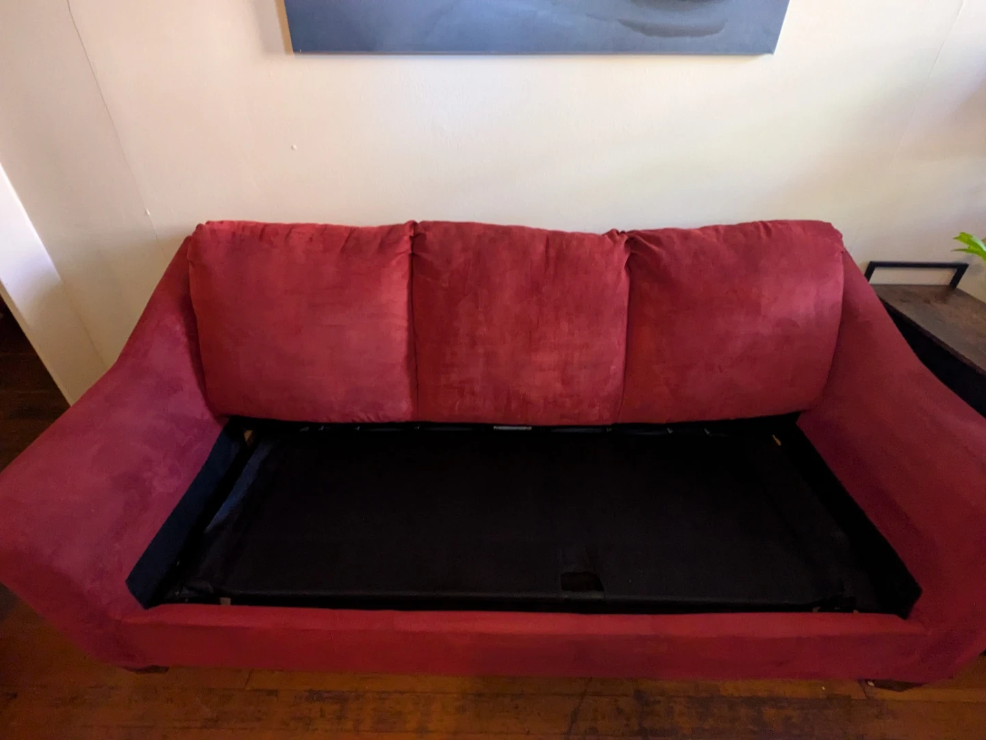 Red Pallucci Sofa Bed with Pillows - photo 2