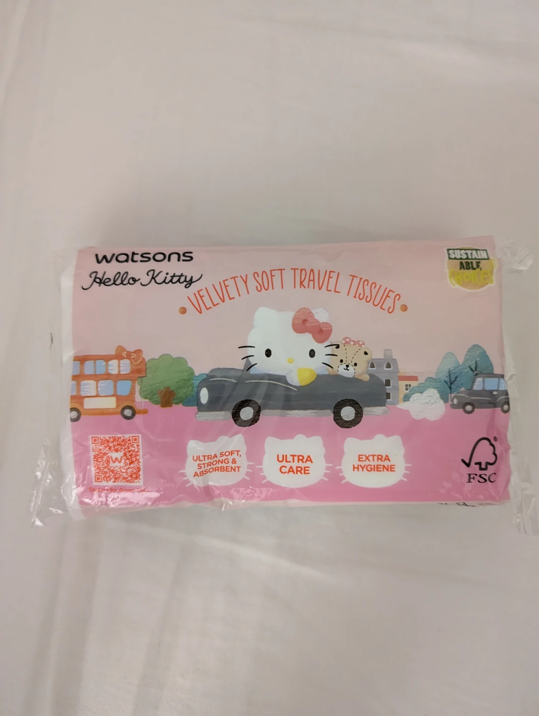 Brand New Unopened Hello Kitty Velvety Soft Travel Tissues