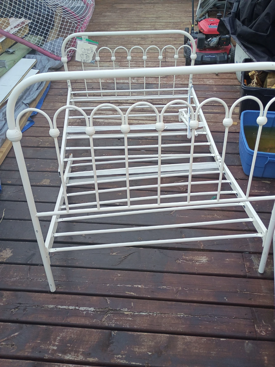 White Metal Crib Frame - photo 2