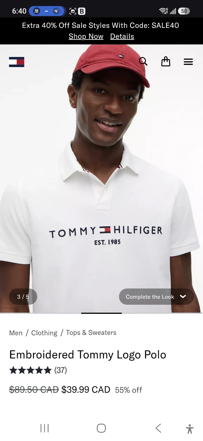 Tommy Hilfiger Men's XL White Custom Fit Polo Shirt - photo 5