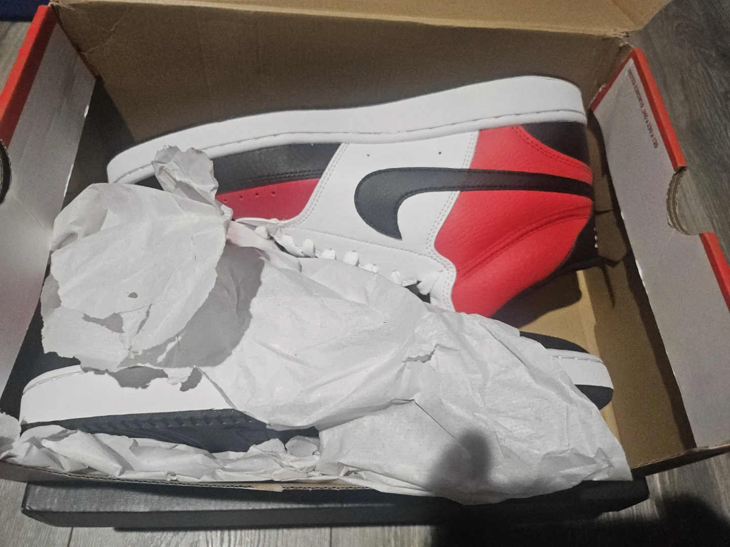Nike Men's Mid-Top Sneakers Red/White/Black