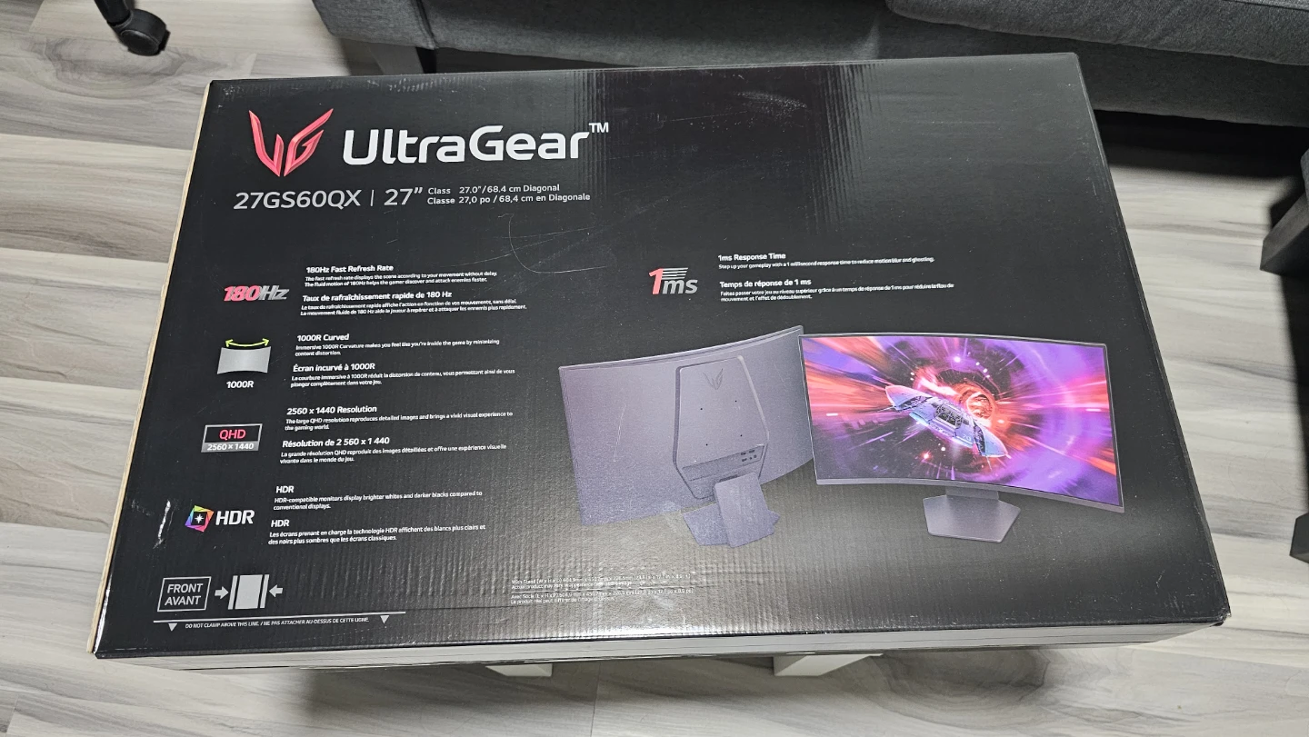 LG UltraGear 27" Curved Monitor | 2560x1440 180hz 1ms