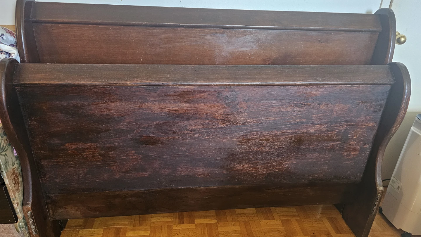 Wooden Sleigh Bed Frame