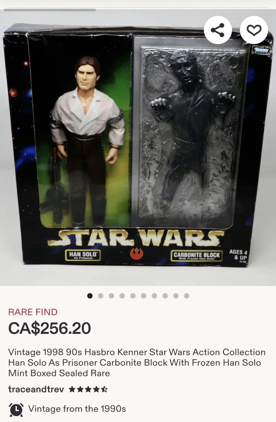 Star Wars Han Solo Carbonite Block Action Figure - photo 2