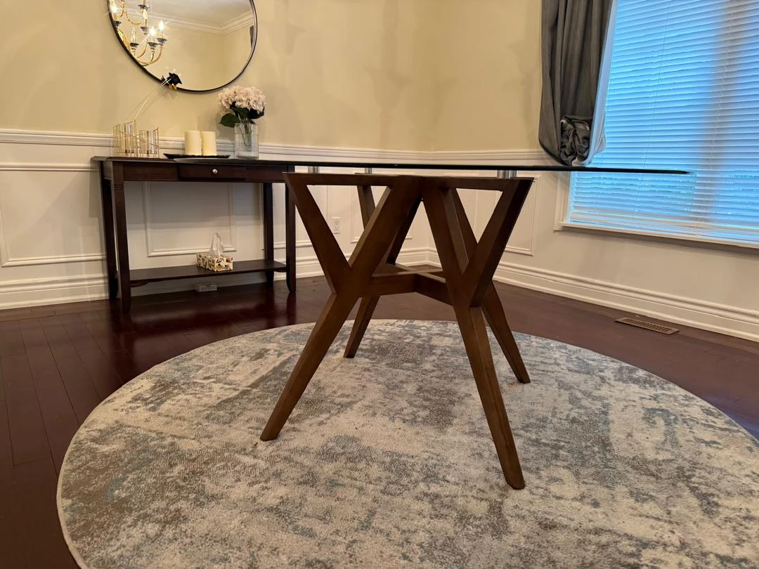 Glass Top Round Dining Table - photo 3