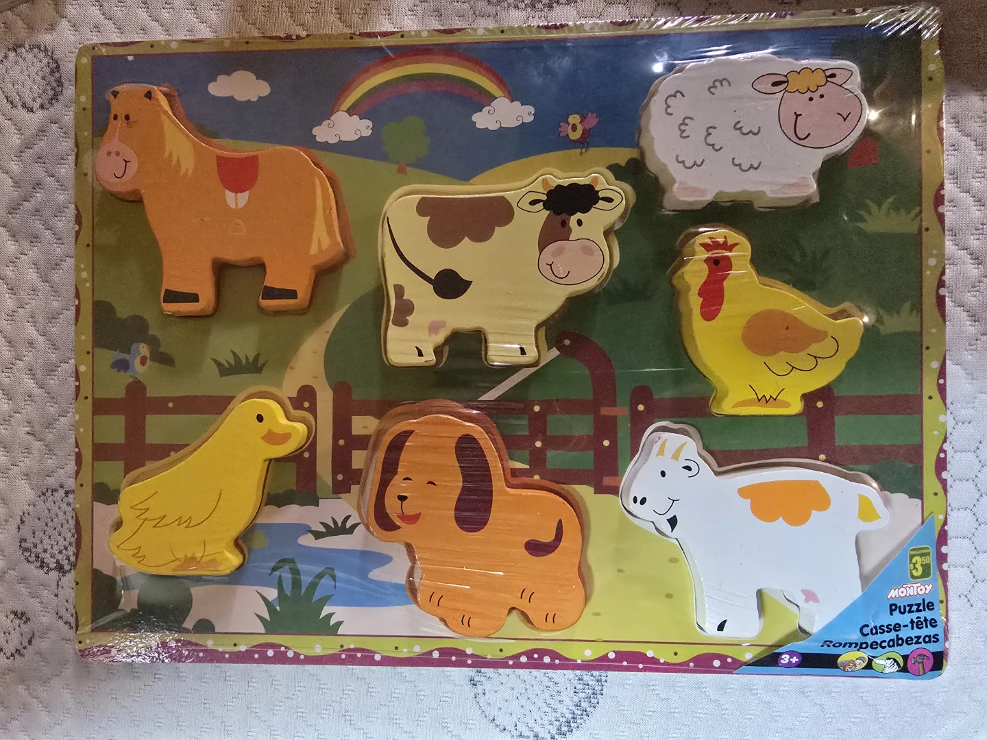 MontoY Wooden Farm Animal Puzzle