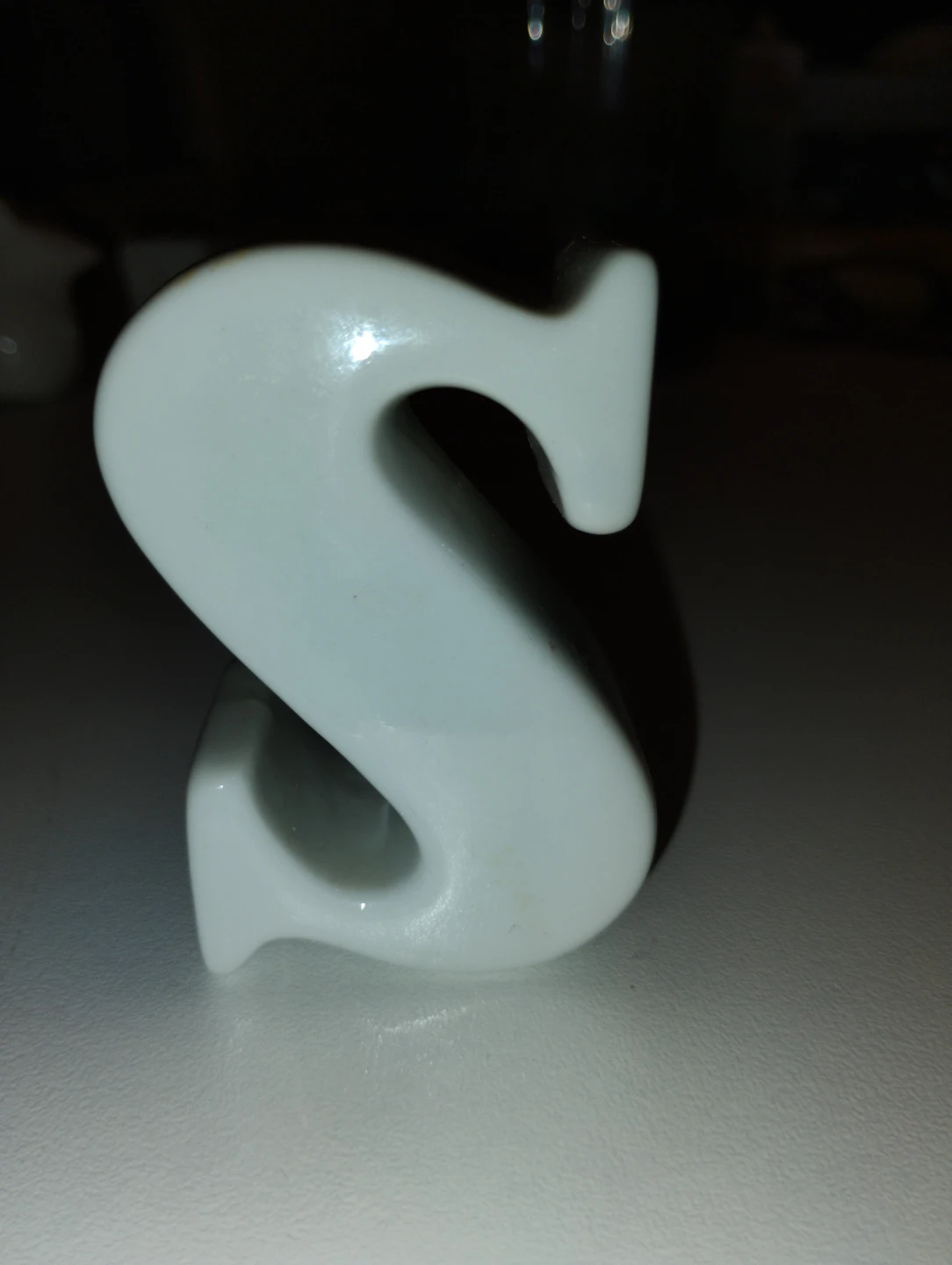 White Ceramic "S" and "P" Salt and Pepper Shakers