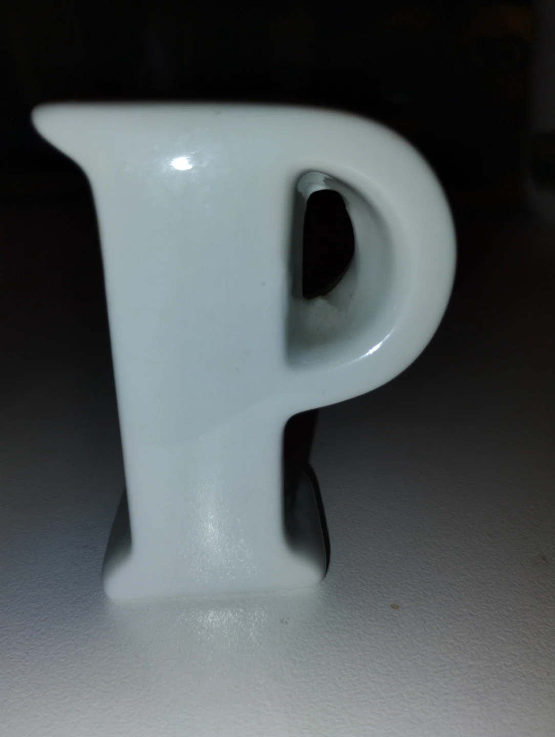 White Ceramic "S" and "P" Salt and Pepper Shakers - photo 2