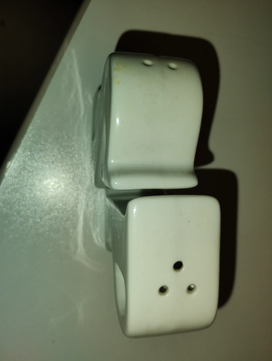 White Ceramic "S" and "P" Salt and Pepper Shakers - photo 5