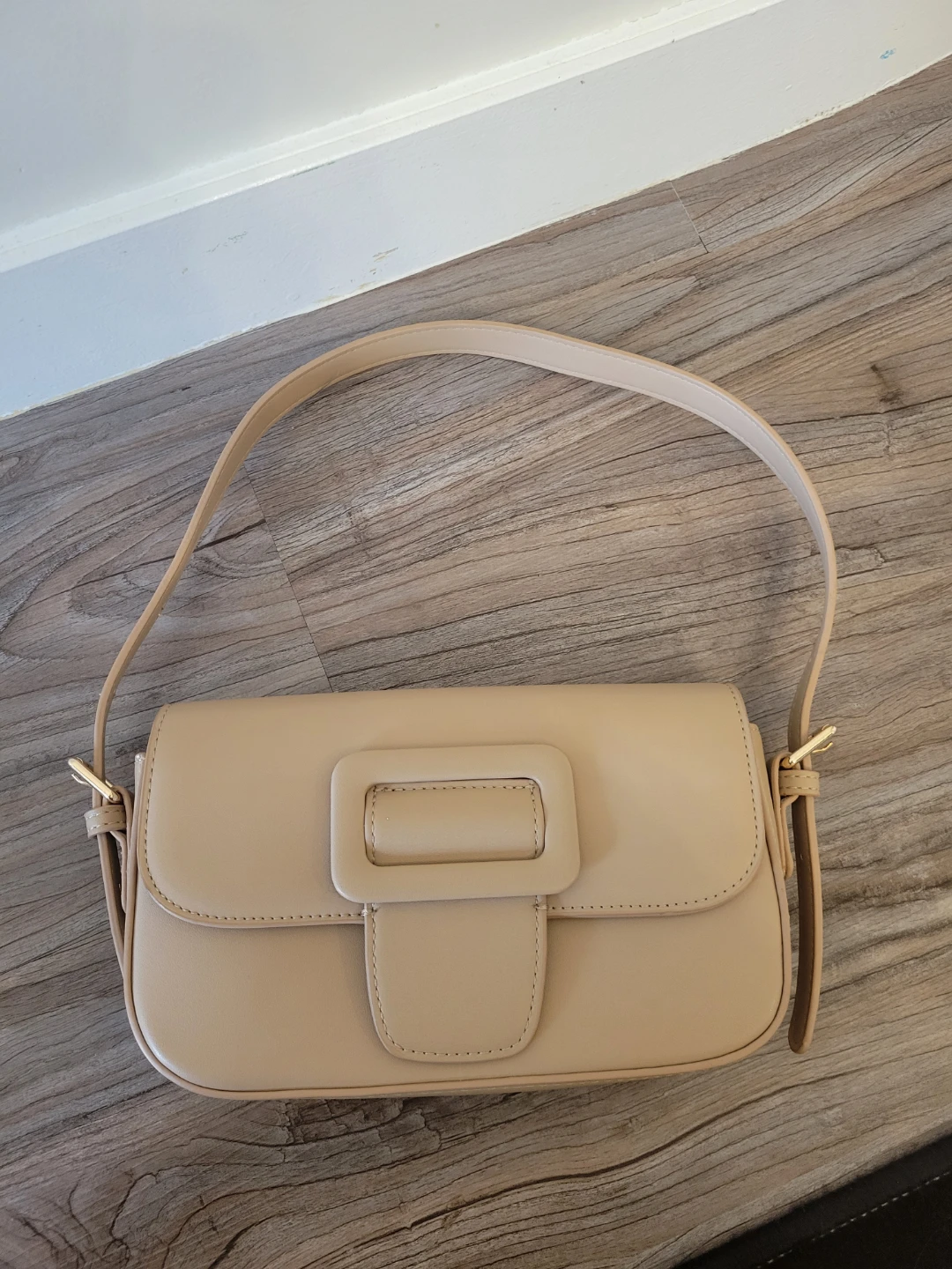 Madison West Beige Shoulder Bag