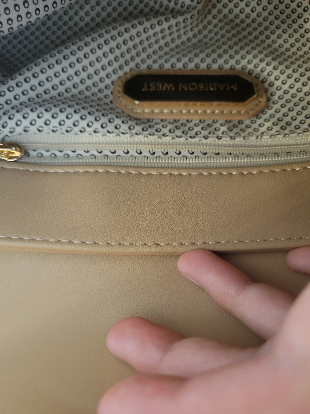 Madison West Beige Shoulder Bag - photo 3