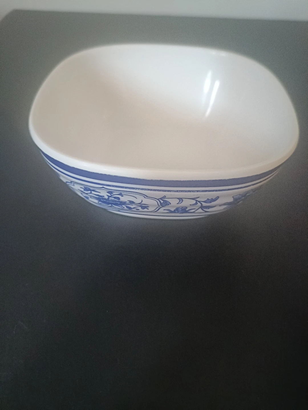 White and Blue Patterned Bowl