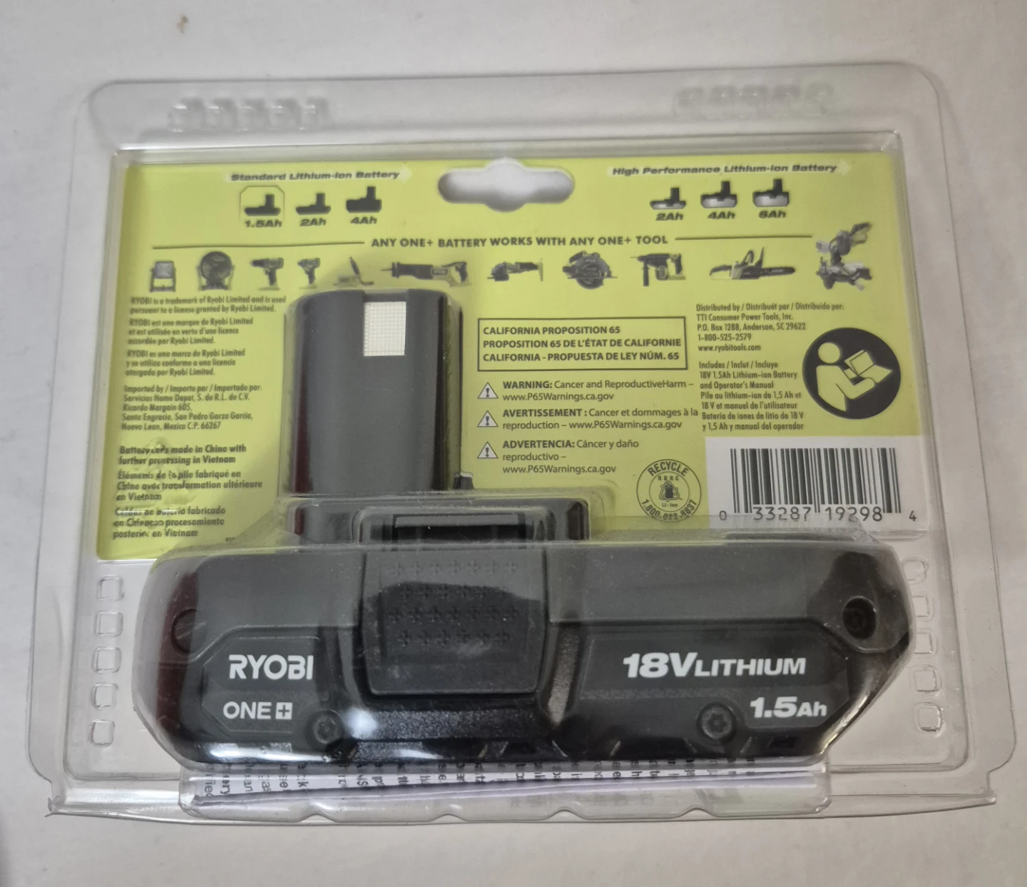Ryobi ONE+ 1.5Ah 18V Lithium-ion Battery - photo 2