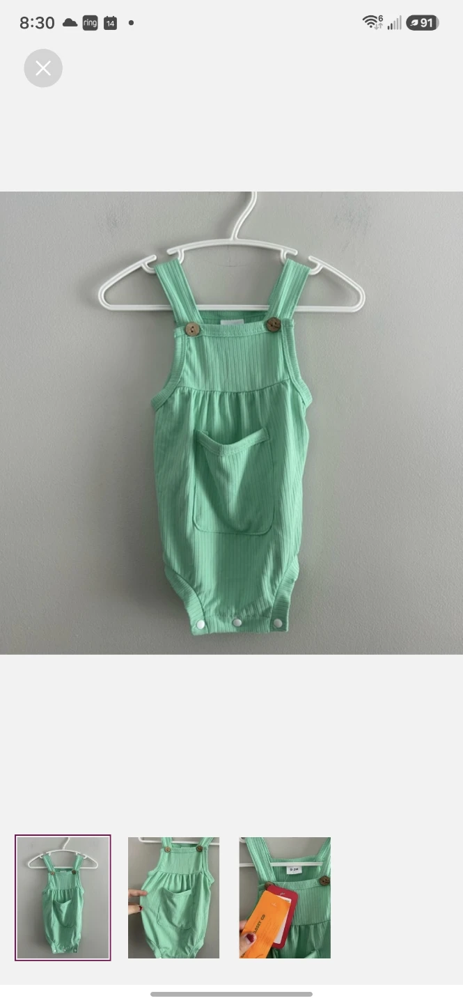 Baby Romper - Mint Green
