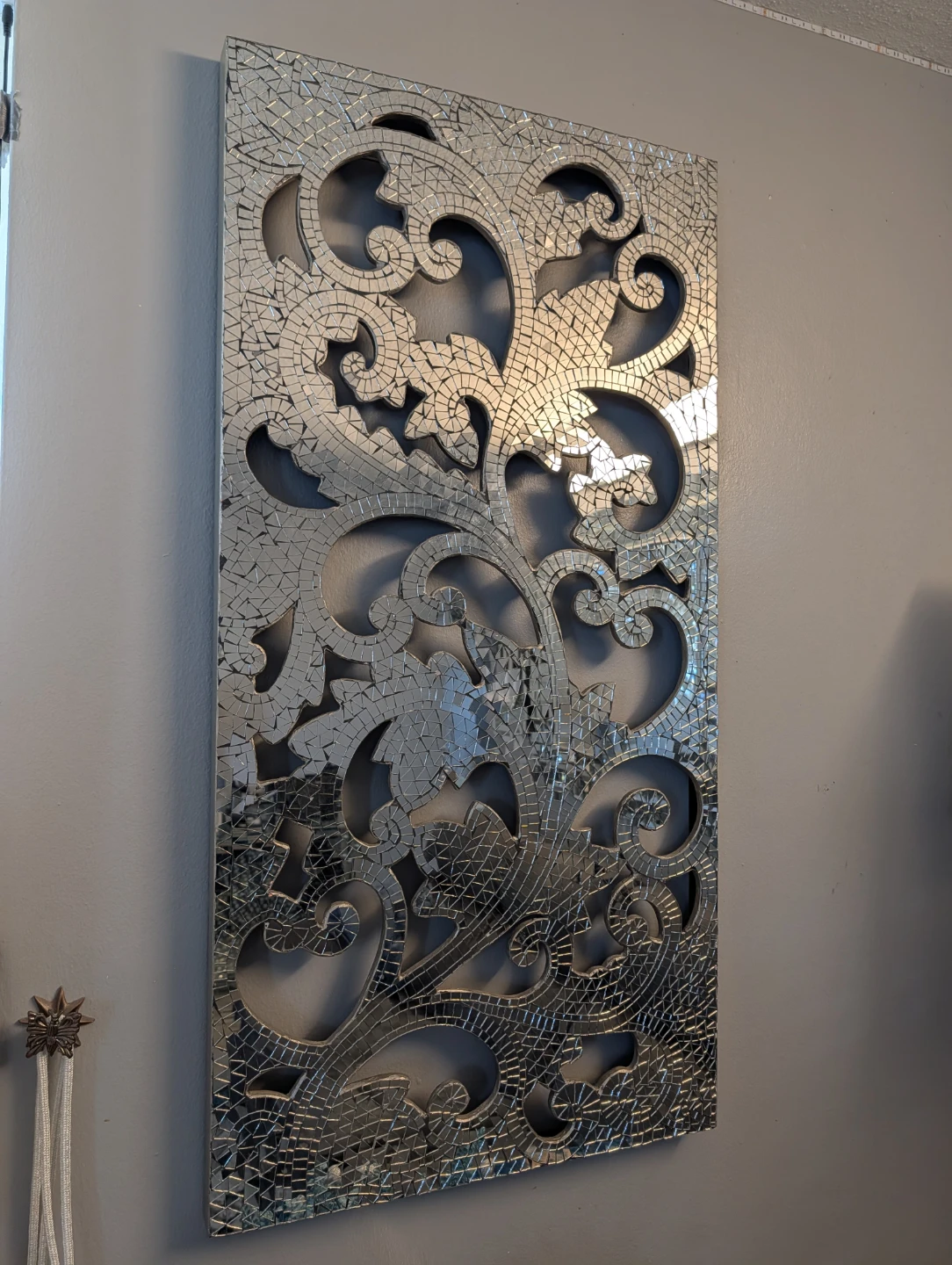 Silver Mosaic Wall Art Panel