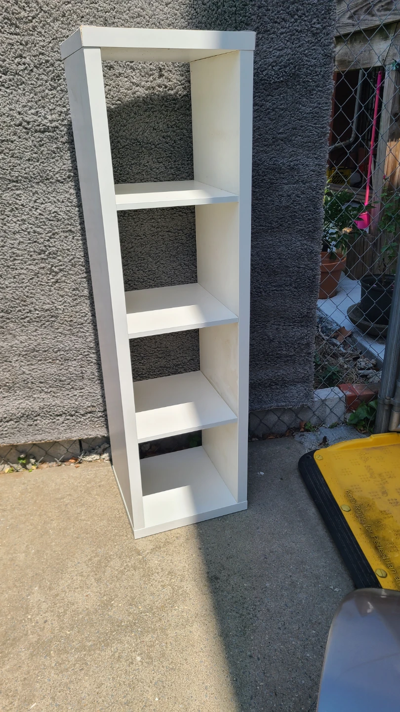 White 4-Shelf Bookshelf