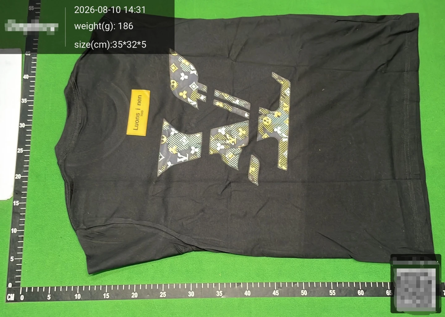 Black T-Shirt with Graphic Print - Size XL - photo 2