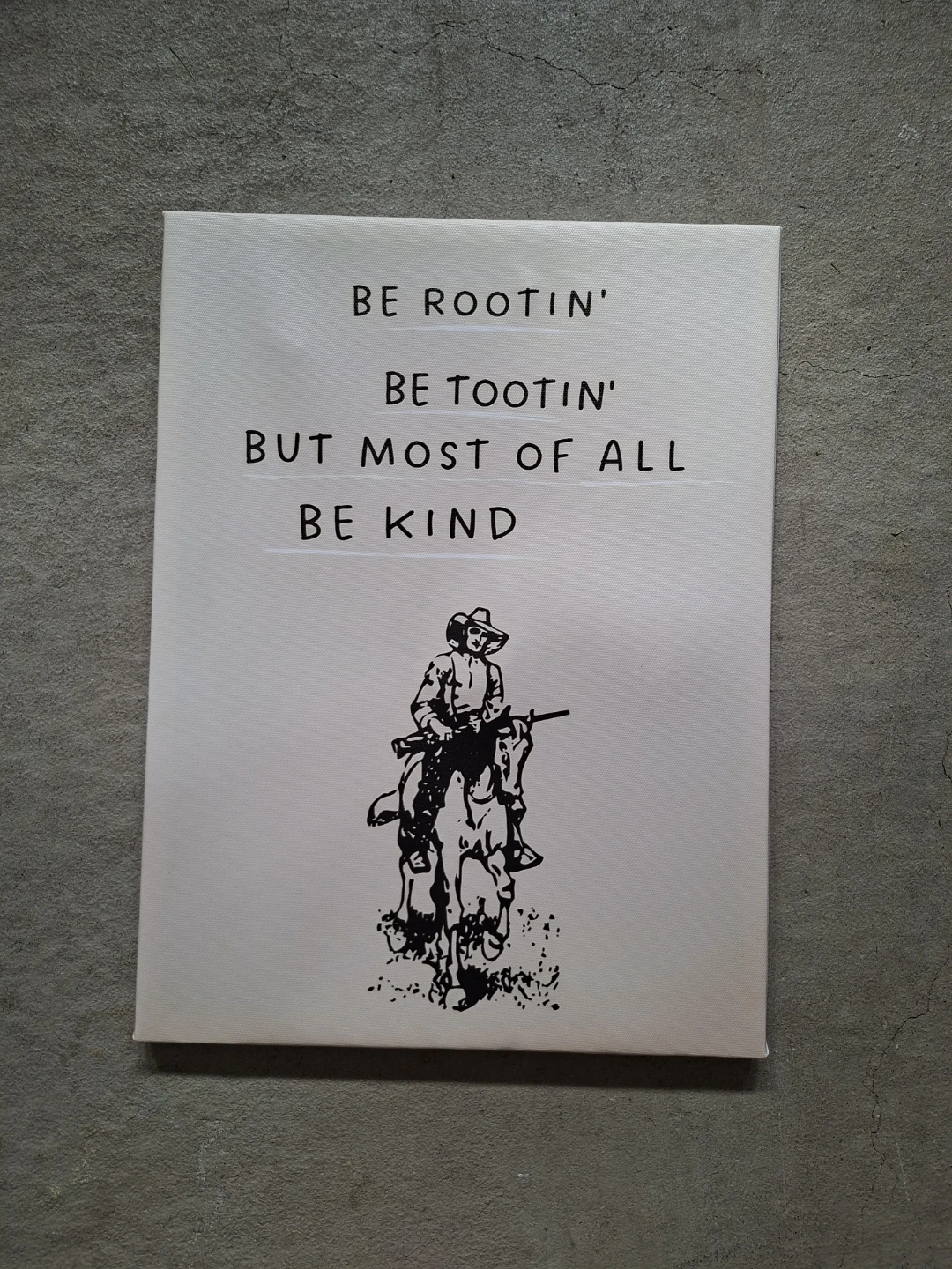 Canvas Wall Art "Be Rootin' Be Tootin' Be Kind" Cowboy & Sailors - photo 2