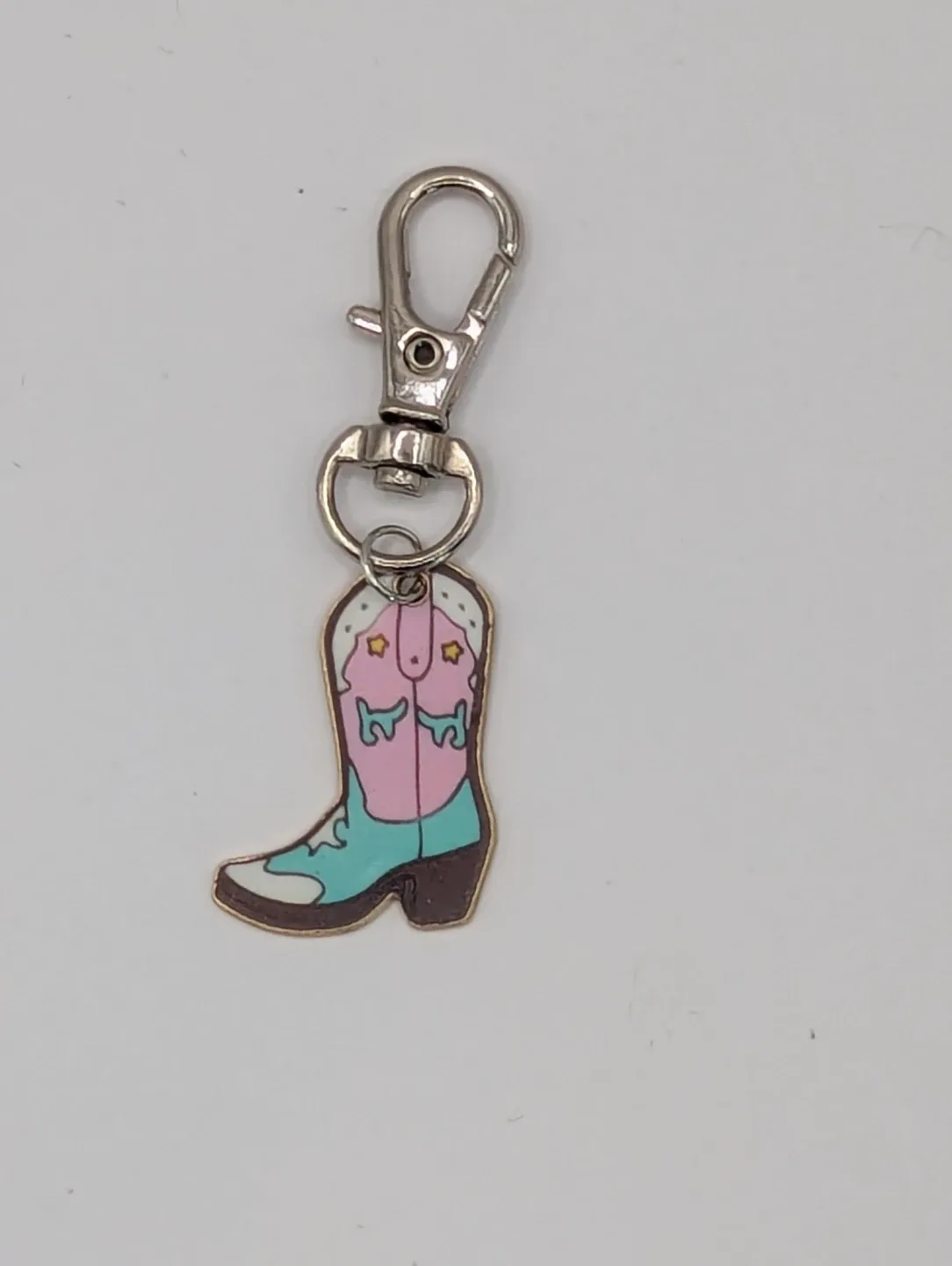 Pink & Turquoise Cowboy Boot Charm