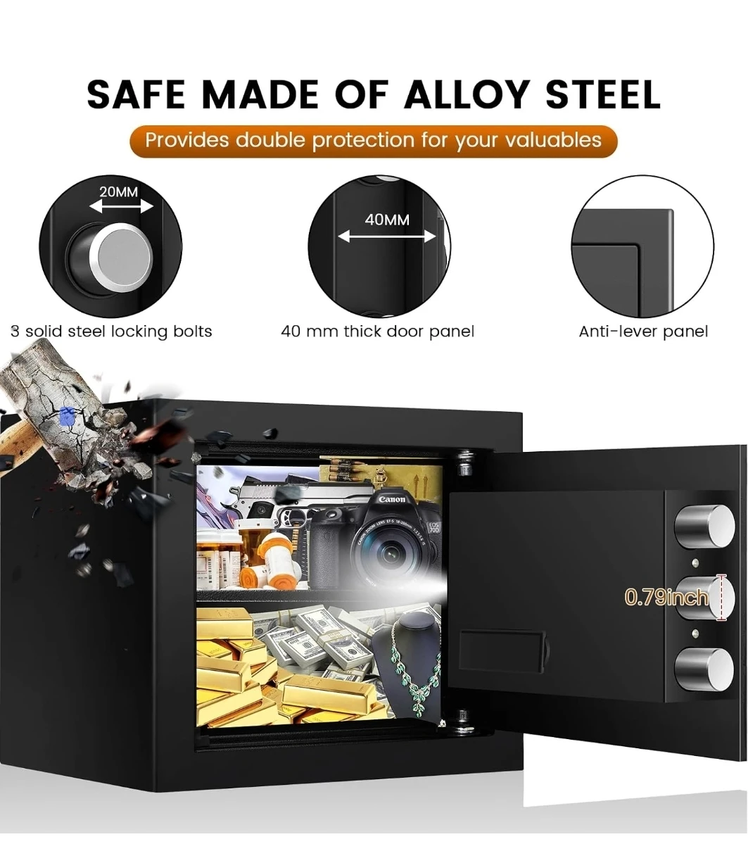 FOWORE Small Home Safe Box 1.2 CUFT - photo 4