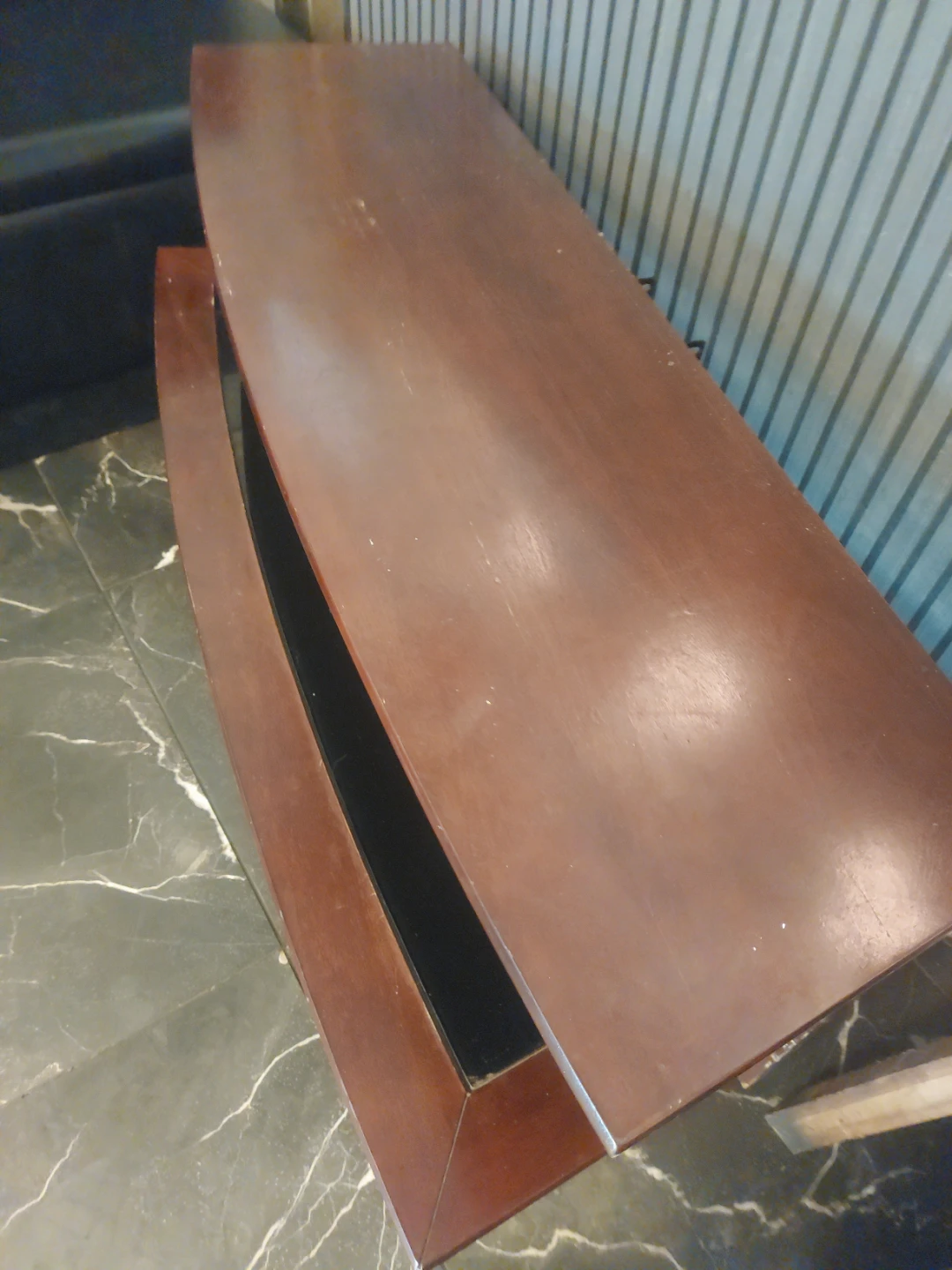 Wooden Coffee Table with Drawer and Glass Top - photo 5