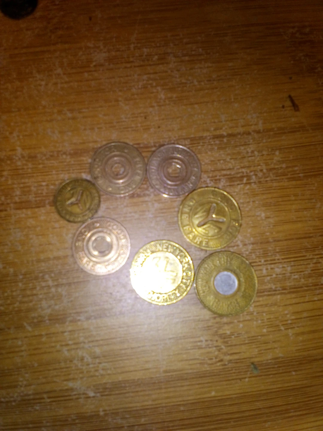 7 Vintage Transit Tokens